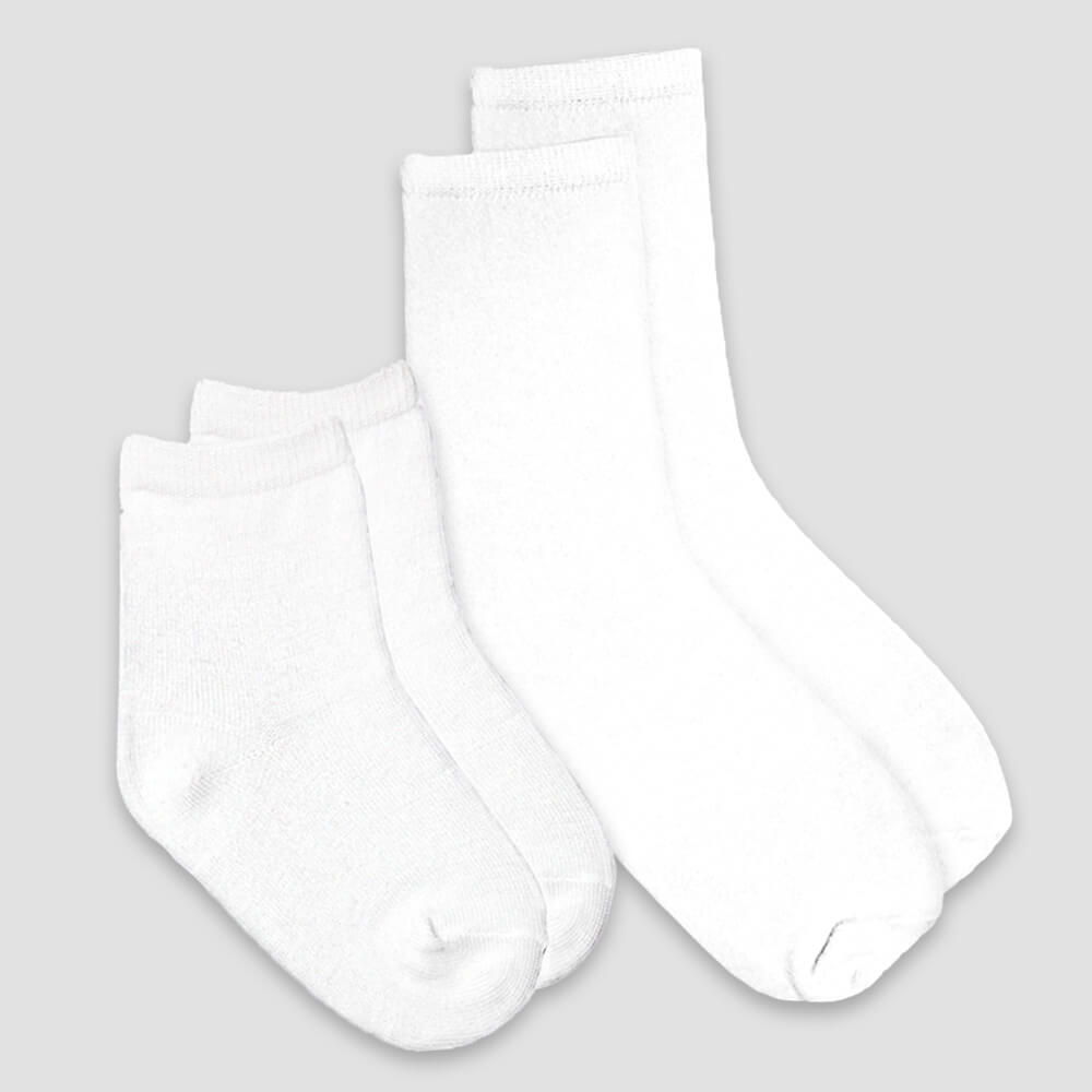 Mommy & Me Socks Set – 100% Polyester White - LG4911W - The Laughing Giraffe®