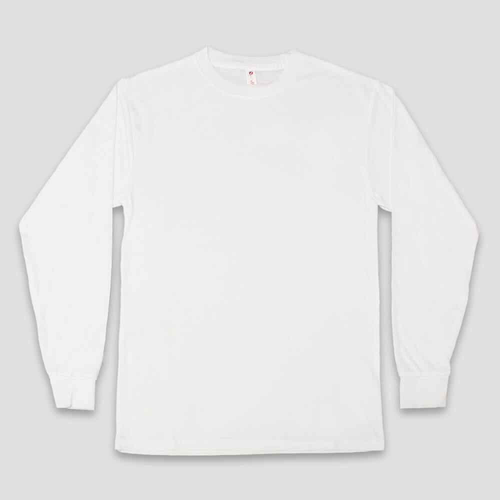 Men’s Long Sleeve T-Shirts – White – 100% Polyester - ND4586WI - Neil & David ®