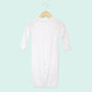 Baby Convertible Gown PJ Mittens White - PolyCotton Blend - LG3824W - The Laughing Giraffe®