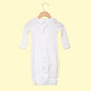 Baby Convertible Gowns with Mittens White – 100% Cotton - LG2824 - The Laughing Giraffe®